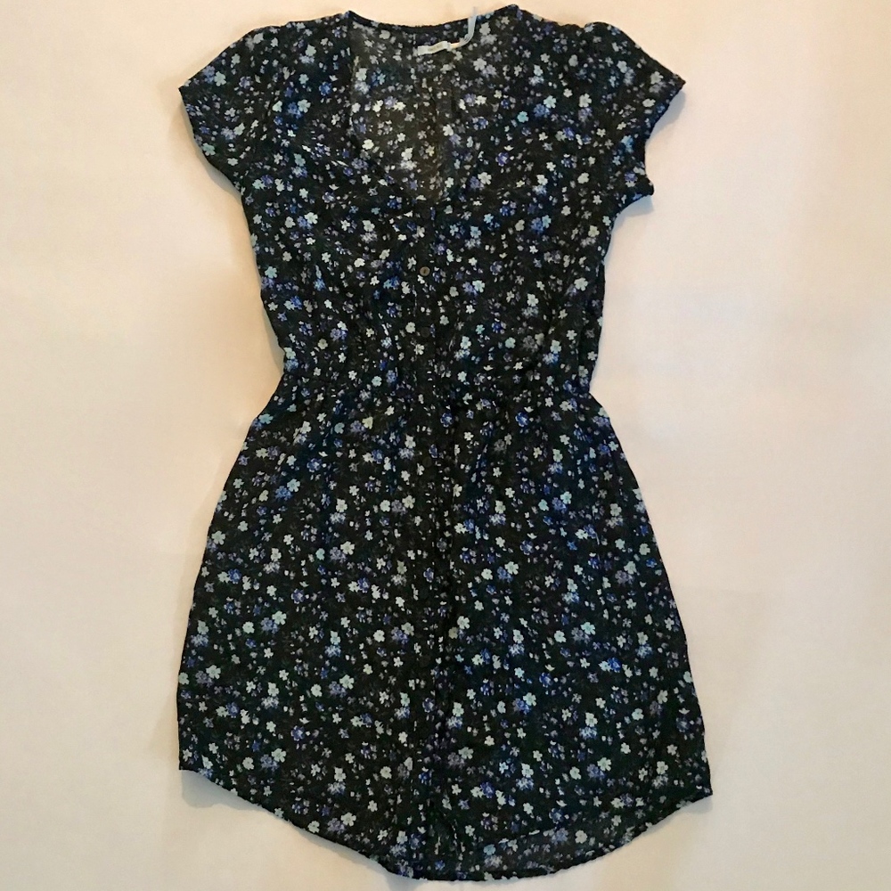 Urban Outfitters blue floral mini dress - Picture 2 of 4